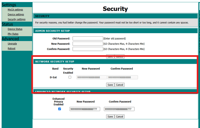 ECB Security Page