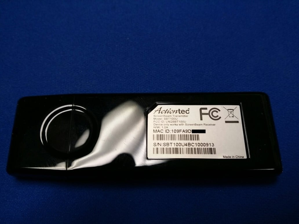 Where is the MAC address (MAC ID) for my ScreenBeam USB Transmitter ...